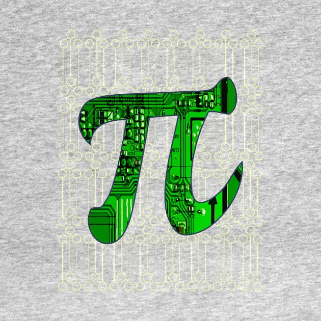 Pi Day Circuit Board T-shirt Gift by MalarkeyPie